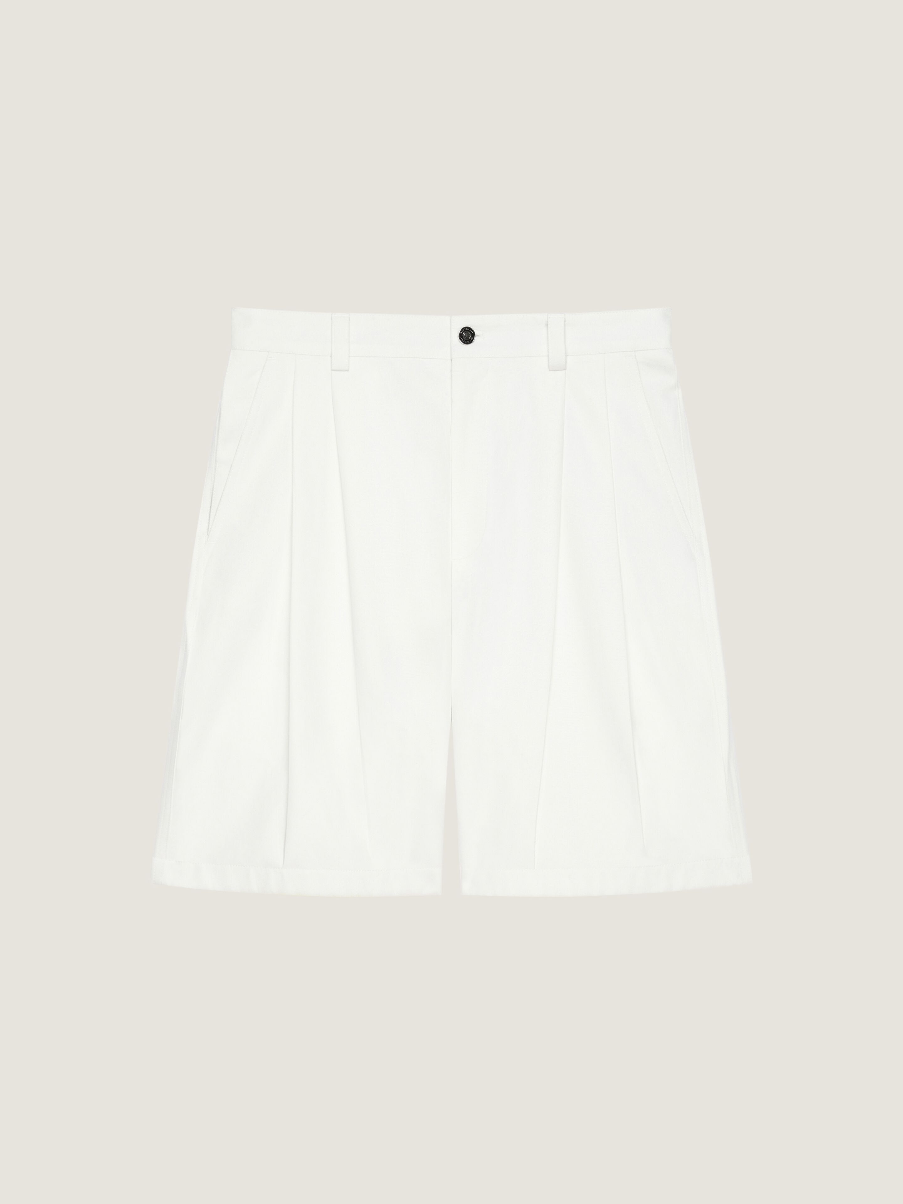 Bermuda double plis en coton